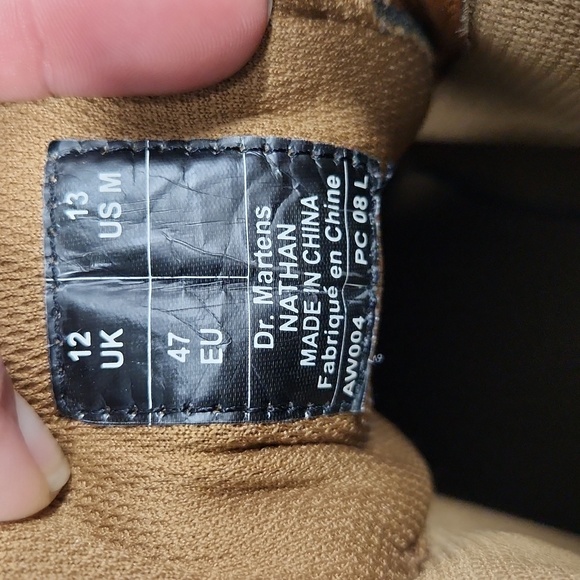 Dr. Martens Men's Brown Leather Nathan Boots Size 13M - Picture 9 of 11